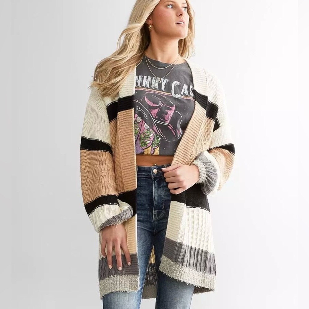 Striped Cardigan Sweater